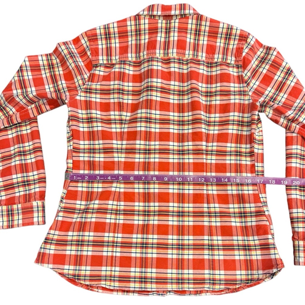 Eddie Bauer Long Sleeve Flannel Plaid Button Down Shirt Size Medium - Picture 11 of 13